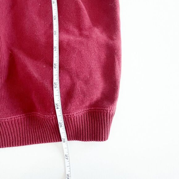 Tommy Bahama Mens Sweater Quarter Zip Pullover Long Sleeve Burgundy Medium - Picture 6 of 8